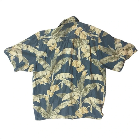 Jamaica Jaxx  Mens M Short Sleeve Shirt 100% Silk Bananas Hawaiian Vacation - Picture 2 of 3